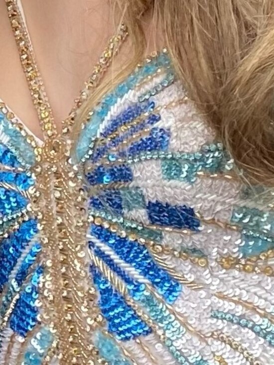 FOR RENT ($250) Sherry Hill Butterfly dress.Fits 5.4 model w/ 3in heels. - Picture 9 of 9